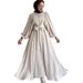 Verve 2025 New Muslim Fashion Lantern Sleeve Top With Flared Skirt Set_ecoleips.com