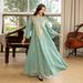 ng2510292 AB320 Muslim Evening Arabian Dubai Dress, Mesh Embroidered Sequin Robe, Cross-border Middle Eastern Women's Clothing_ecoleips.com