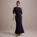 European And American Style Summer New Hot Girl Mid-Sleeve Hollow Out Waist-Cinching Pleated Bodycon Sexy Long Dress For_ecoleips.com
