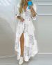Regular Dot Polka Long Round V Midi Mini Spring Friendly High Button Zipper Solid Printed Resistant Comfortable Gown_ecoleips.com