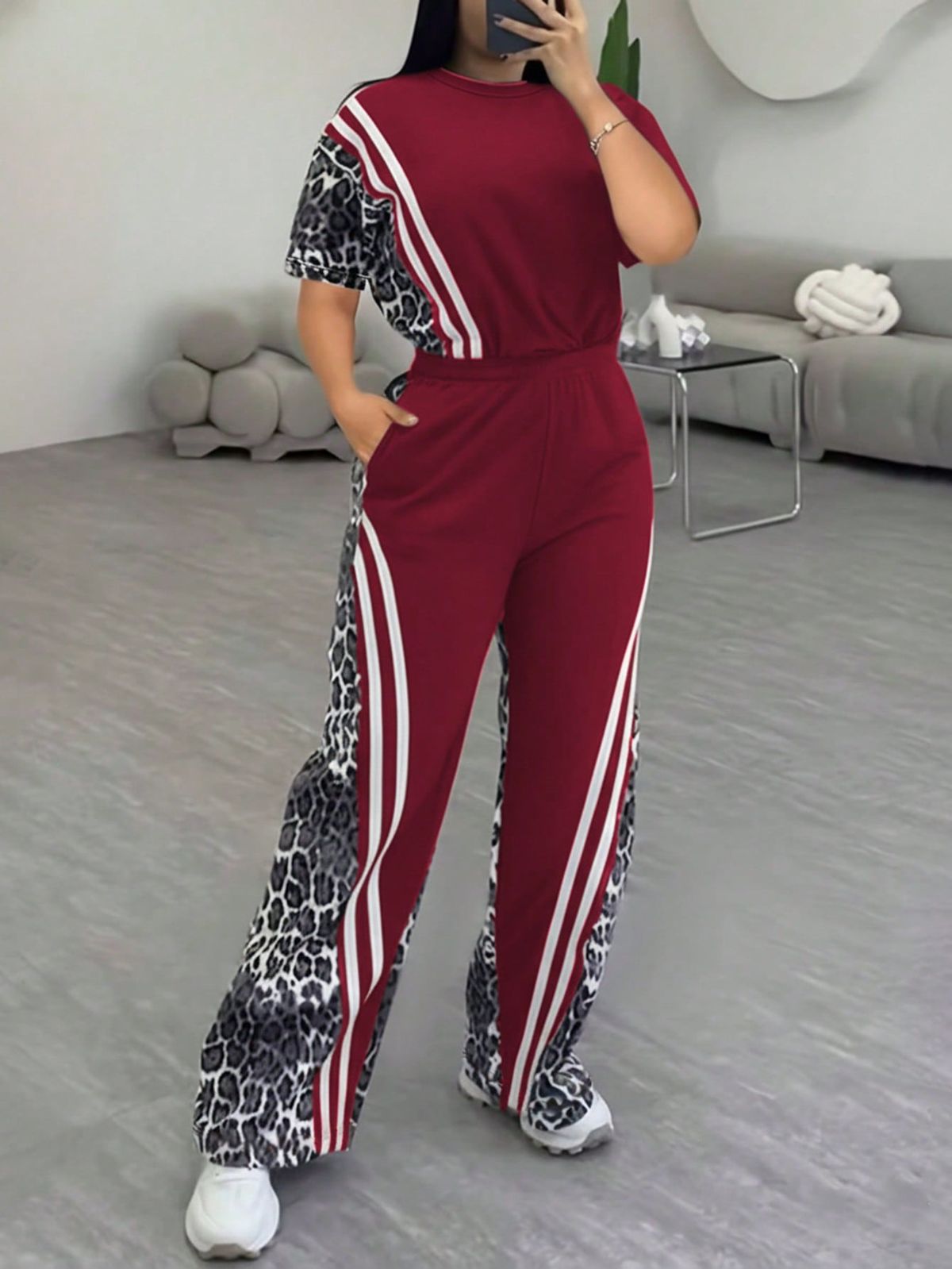 Women's Clothing Casual Two Piece Set Comfortable Straight Leg Pants Autumn Winter Style_ecoleips.com