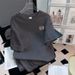 Women's Oversized Heavyweight Cotton Short Sleeve T-Shirt – Soft Relaxed Fit With Smiley Grid Print In 11 Colors_ecoleips.com