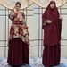 Fashion Floral Two-Piece Set Abaya Robe Women's Long Dress_ecoleips.com