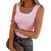 Women's Clothing Women's Square Neck Camisole Top Style Inner Layer Suit Outerwear Trendy For Formal & Casual For Women_ecoleips.com