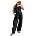 Women's Clothing Cotton Sleeveless Strap Tops Women's Fashion Casual Loose Trousers Suit_ecoleips.com