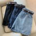 K Cowboy Shorts, Women's New Style, Internet Famous, High Waist, Simple And Slimming, Loose And Wide Leg Versatile A-line Pants. No Belt_ecoleips.com