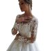 Fashionable Wedding 2026 New Model, Elegant White African Party Dress, Socialite Long-Sleeve A-Line Dress For Spring_ecoleips.com