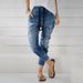 Women's Clothing Loose Large Size Elastic Waist Jeans With Feet Closed Lantern Trousers For Women_ecoleips.com