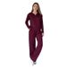 Women's Clothing Solid Color V-Neck Long Sleeve Top With Pocket & Tie-Waist Straight Pants Set - Casual Office Wear, Comfortable Polyester Outfit_ecoleips.com