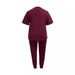 Women's Clothing Casual Sporty Two Piece Set Lettered Crew Neck Short Sleeve Top With Side Color Blocked Elastic Waist And Pocket Plus Size_ecoleips.com