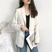 Women's Korean Style Loose Fit Suit Jacket Spring Autumn Trendy INS Street Style Little Blazer Top_ecoleips.com
