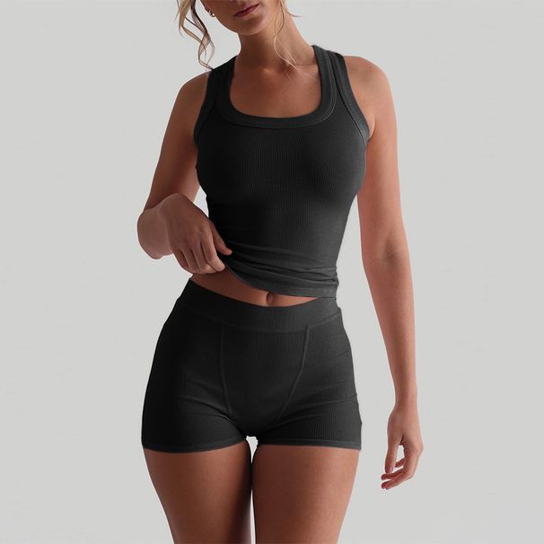Voya Women's European And American Sports Yoga Style Camisole Summer Shorts Set Women's Clothing 2026_ecoleips.com