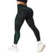 Women's Slim Fit Yoga Pants V Waist Color Block European American Style Peach Shaped Hips Long Sports Leggings For Outdoor Wear_ecoleips.com
