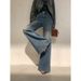 Women's Clothing Retro Washed Blue Denim Jeans Slim Fit Flared Pants Wide Leg Floor Length Autumn Fashionable Style_ecoleips.com