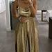 Elegant Beaded Wide-Leg Jumpsuit – Strapless Formal Romper With Metallic Accents & Waist-Defining Belt (S-5XL, Gold/Burgundy/Blue/Black/Purple)_ecoleips.com