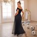 Women's Clothing Solid Color Long Sleeveless Fashion Slim Temperament Big Swing Skirt Evening Dress_ecoleips.com