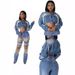 Women's Clothing Denim Jacket Women's Fashion Pearl Chain Handmade Beaded Denim Jacket_ecoleips.com