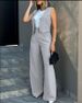 Women's fashion suit vest vest wide leg pants casual suit_ecoleips.com