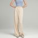 Suitable For All Seasons Spring Summer New Draped Wide-Leg Casual Lazy Loose Gray Soft Silky Shake Pants_ecoleips.com
