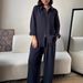 Women's Clothing Double Zipper Suit Long Sleeve Casual High End 2 Piece Set Lazy Loose Two Piece Set_ecoleips.com