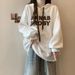 American-style Casual Sweatshirt For Women, Spring And Autumn Thin Korean Version, Loose Fit With Heavy Embroidery,_ecoleips.com