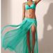 Women's Clothing Stretch Mesh Beach Skirt 4 Piece Skirt Bikini Cover Up_ecoleips.com