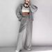 Women's Clothing New Gold Velvet Suit Fashion Zipper Long Sleeve Sports Style Hooded Sweater Zipper Casual Suit_ecoleips.com