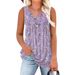 Wish European And American 2026 New Summer Small Floral Print Round Neck Knitted Sleeveless Tank Top For Women_ecoleips.com