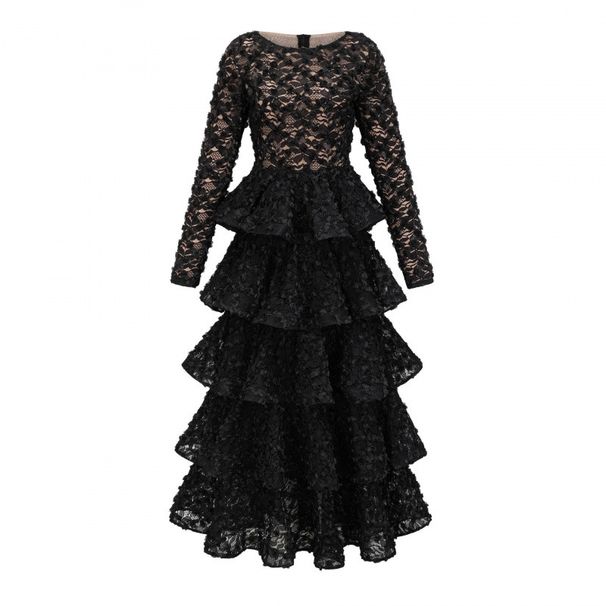 Women's Clothing Women's Sweet Rose Cake Dress Ball Gown Heavy Duty Polyester For Formal & Casual For Women_ecoleips.com