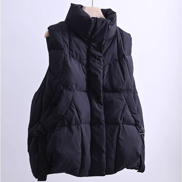 girl Down Cotton Jacket Women 2025 Autumn Winter New Korean Style Loose Plus Size Stylish Thickened Vest For Outerwear_ecoleips.com