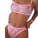 Women's Clothing New Printed Swimsuit Lace Up Flower Tooth Technology Sexy Bikini Swimsuit Spot Biki_ecoleips.com
