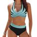 Sexy Bikini Set With Removable Padded Bra - High-Cut Swimwear For Women, Quick-Dry Polyester & Versatile Colors_ecoleips.com