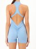 K High Intensity Exercise Back Yoga Jumpsuit With Zipper, Naked Sensation, Hip Lifting, Tight Fitting Fitness Suit Jumpsuit_ecoleips.com