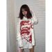 American Street-Style Pearl Buttoned Hoodie For Women, Featuring Autumn/Winter Rock-Punk Text-Print Design With Loose Lo_ecoleips.com