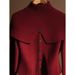 Women’s Clothing Ankola red outfit soft and glutinous retro vintage red high collar two piece long sleeved knitted sweater coat autumn_ecoleips.com