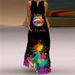 2021 New Summer Sleeveless Long V-Neck Printed Floral Dress European And American Cross-Border Trade Women's Clothing_ecoleips.com