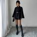 Women's Elegant Button-Down Coat - Oversized Batwing Sleeve Blazer With Belt, Minimalist Office Wear_ecoleips.com