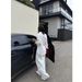 5werkwem Women's Spring-summer White Shirt, Elegant And Versatile, Loose-fitting, Casual, Relaxed Style, Ramie_ecoleips.com