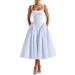 2026 Spring New Women's Clothing European American Export Fresh And Sweet Slim-Fit Printed Strap Long Dress_ecoleips.com