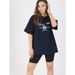 Oversize Niche Design American Retro High-end Print 2025 Summer New Pure Cotton Short Sleeve T-shirt Trend_ecoleips.com