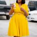 Winter Slim Waist Suit Dress Sexy Elegant Lapel Stylish Solid Color Plus Size Women's Clothing/Dress_ecoleips.com