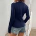 European And American Y2K Hot Girl Sexy Round Neck Casual Versatile Solid Color Long Sleeve T-Shirt Women's Clothing_ecoleips.com