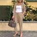 Women's Clothing Solid Color Casual Suit Long Sleeved Trousers Two Piece Suit_ecoleips.com