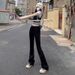 Women’s Clothing high street retro hot girl flared jeans for women high waist slim fit trendy all match bell bottom pants_ecoleips.com