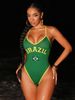 Summer Sexy Backless One Piece Swimsuit European And American Style Cross Border Slim Fit Hot Girl Women's Swimwear in Stock_ecoleips.com