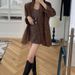 Korean Dongdaemun Style Suede Blazer_ecoleips.com