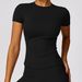 Women's Clothing T Shirt Quick Drying Yoga Wear Short Sleeved Fitness Tops Blouse Outdoor Running Sports Short Sleeved Women_ecoleips.com
