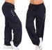 Suitable For All Seasons Women's Solid Color Drawstring Casual Straight 2018 Autumn Winter Loose Pants_ecoleips.com