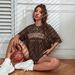 Women's Oversized Graphic Print T-Shirt Soft Cotton Casual Tee Modern Art Everyday Wear Top_ecoleips.com