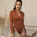 Autumn And Winter New Bottoming Shirt Women's Fashion Velvet Long-sleeved Zipper Tights Women's_ecoleips.com
